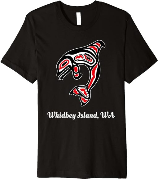 Native American Whidbey Island WA Red Orca Killer Whale Premium T-Shirt