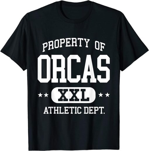 Orcas Retro Athletic Property Dept Funny T-Shirt