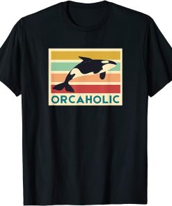 Vintage Orca Graphic Retro Killer Whale Lover Ocean Activist T-Shirt