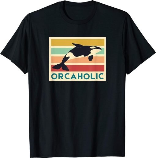 Vintage Orca Graphic Retro Killer Whale Lover Ocean Activist T-Shirt