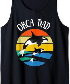 80s Orca Dad Retro Vintage Sunset Tank Top