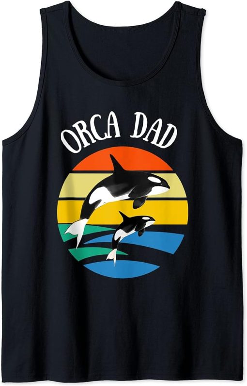 80s Orca Dad Retro Vintage Sunset Tank Top