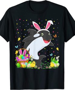 Easter Orca Fish Bunny Egg Hunting Orca Easter Sunday T-Shirt