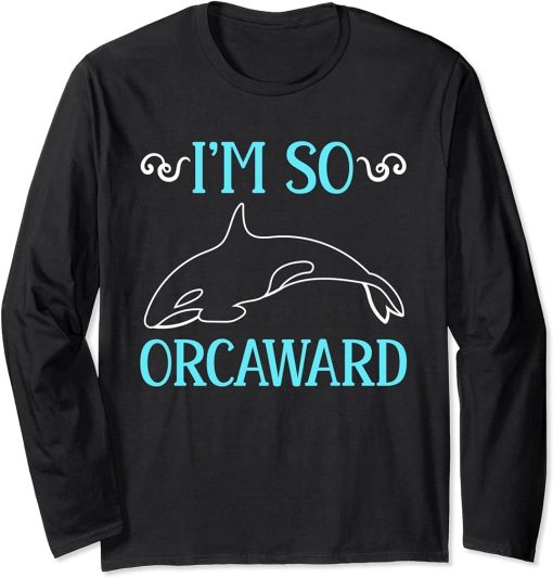 Funny Orca Lover Graphic for Women Men Kids Whale Long Sleeve T-Shirt