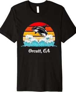 Vintage Orcutt CA Distressed Orca Killer Whale Art Premium T-Shirt